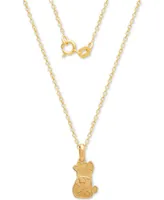 Disney Children's Winnie the Pooh 15" Pendant Necklace in 14k Gold