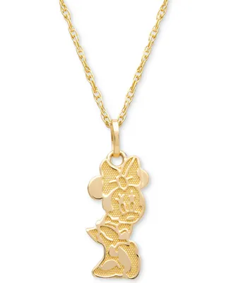Disney Children's Minnie Mouse Character 15" Pendant Necklace in 14k Gold