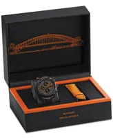 Mido Men's Swiss Automatic Multifort Orange Leather & Interchangeable Black Leather Strap Watch 44mm