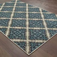 Oriental Weavers Linden 7816b Ivory Blue Rug