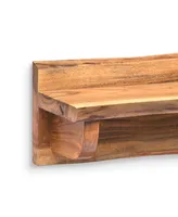 Alpine Natural Live Edge Wood 36" Mantel Shelf