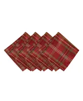 Elrene Shimmering Plaid Napkins, Set of 4