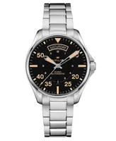 Hamilton Men's Swiss Automatic Khaki Pilot Stainless Steel Bracelet Watch 42mm