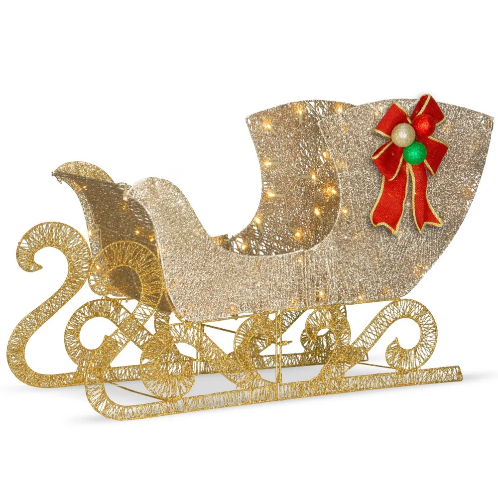 National Tree 38" Santa's Sleigh with Led Lights