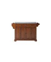 Alexandria Solid Granite Top Kitchen Island