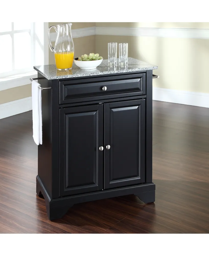 Lafayette Solid Granite Top Portable Kitchen Island