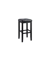 Upholstered Square Seat Bar Stool With 29" Seat Height (Set Of 2)