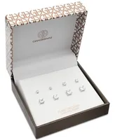 Giani Bernini 4-Pc. Set Cubic Zirconia Princess Stud Earrings in Sterling Silver, Created for Macy's