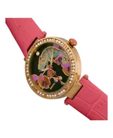 Bertha Quartz Camilla Collection Coral Leather Watch 38Mm