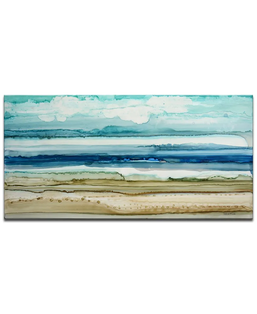 Ready2HangArt, 'Beach Shore' Abstract Canvas Wall Art