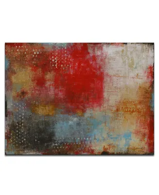 Ready2HangArt, 'Smoke Red' Abstract Wall Art, 20x30"