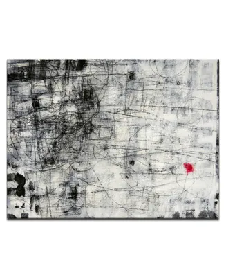 Ready2HangArt, 'Released' Abstract Black and White Canvas Wall Art, 30x40"