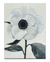 Ready2HangArt, 'Elegant Poppy Ii' White Floral Canvas Wall Art