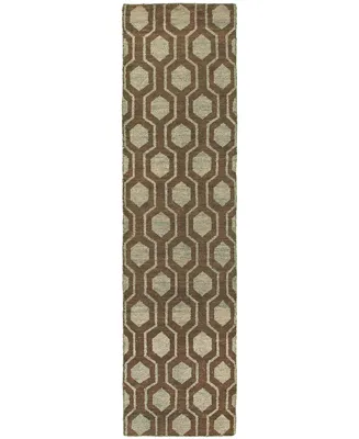 Closeout! Oriental Weavers Maddox 56504 Brown/Blue 2'6" x 10' Runner Area Rug