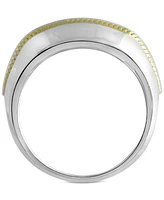 Men's Diamond Two-Tone Ring (1/5 ct. t.w.) in Sterling Silver & 14k Gold-Plate