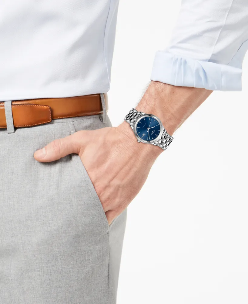 Longines Men's Swiss Automatic Flagship Stainless Steel Bracelet Watch 38.5mm