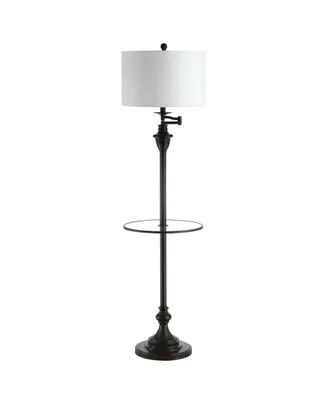 Jonathan Y Cora 60" Metal,Glass Led Side Table and Floor Lamp