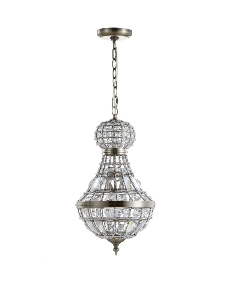 Jonathan Y Regina 12" Crystal,Metal Empire Led Chandelier