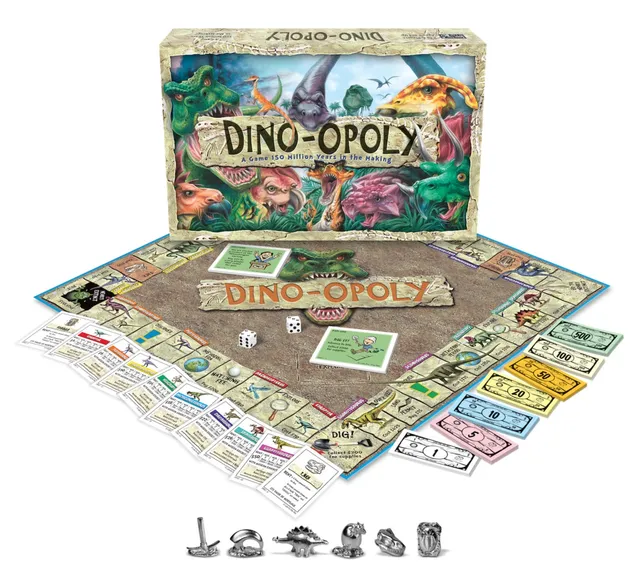 Masterpieces Puzzles Late for the Sky Dino-Opoly Game