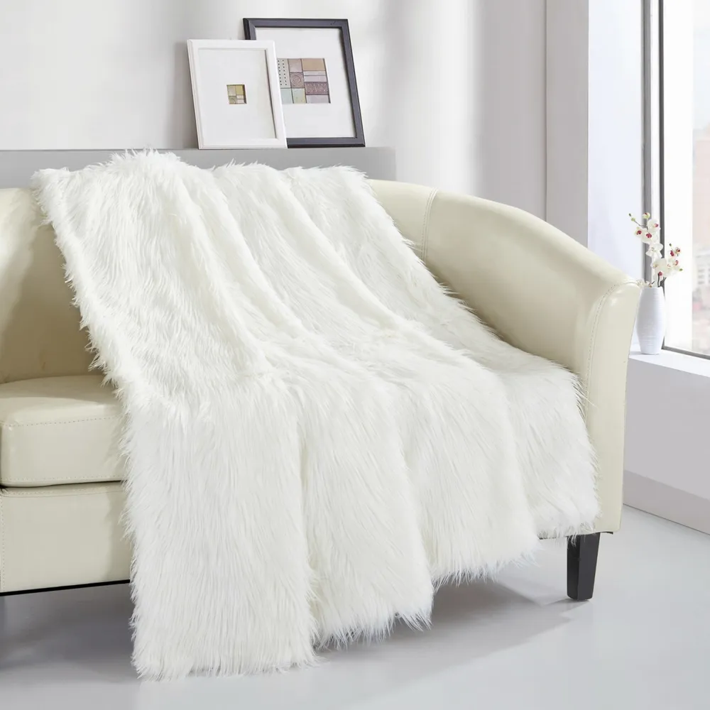 Throw Blankets for Bed,Fluffy Blanket 50 X 60 for Couch,Sofa,Faux Fur  Blanket