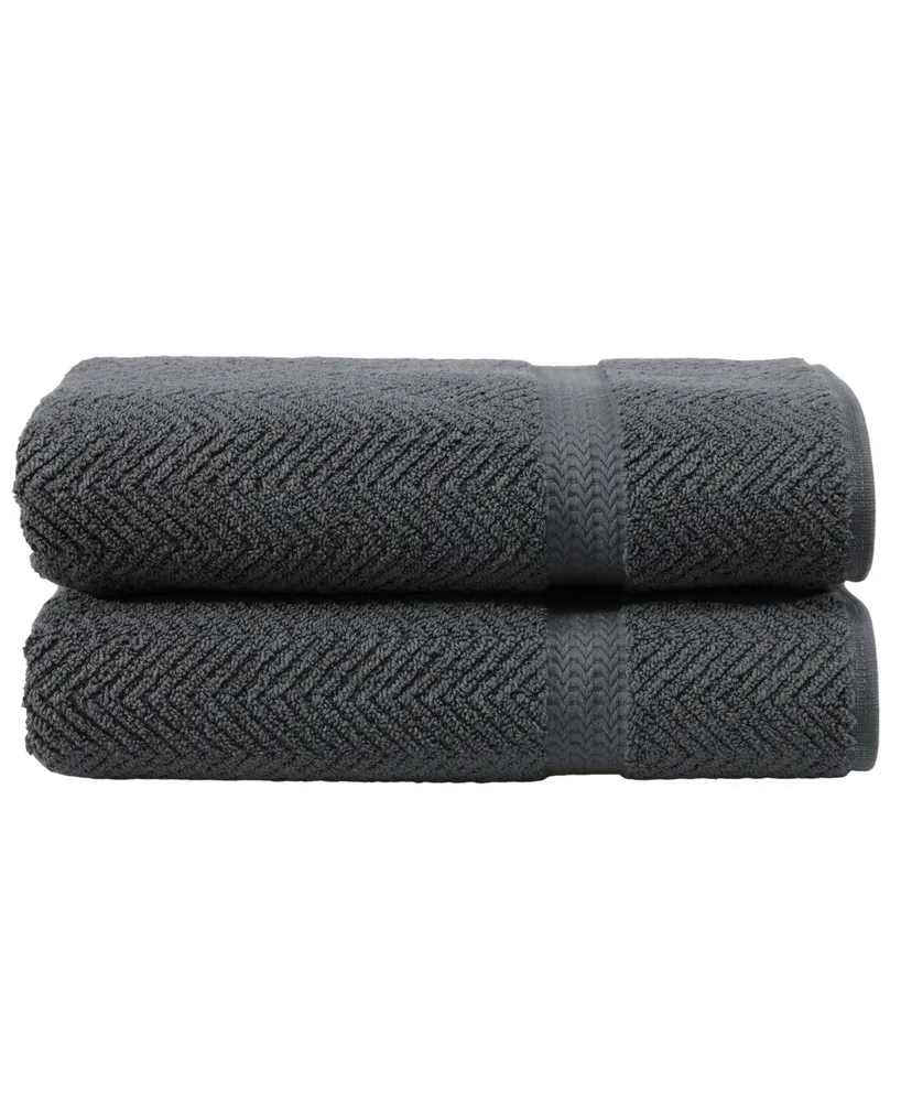 Linum Home Herringbone 2-Pc. Bath Towel Set