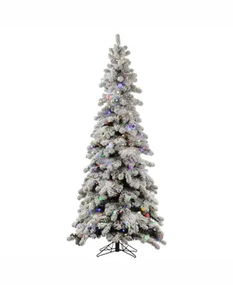 Vickerman 4 ft Flocked Kodiak Spruce Artificial Christmas Tree With 150 Multi