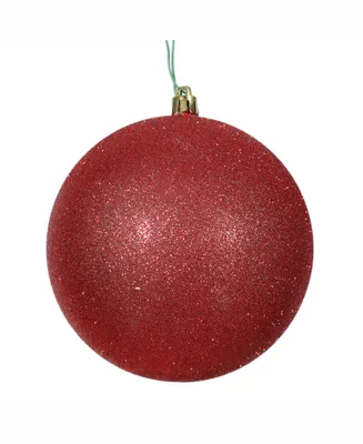 Vickerman 15.75" Red Glitter Ball Christmas Ornament