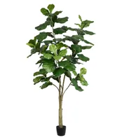 Vickerman 7' Artificial Potted Fiddle Tree