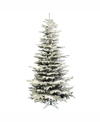 Vickerman 4.5 ft Flocked Sierra Fir Slim Artificial Christmas Tree Unlit