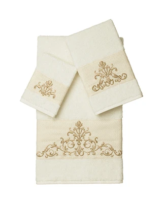 Linum Home Scarlet 3-Pc. Embellished Towel Set