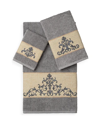 Linum Home Scarlet 3-Pc. Embellished Towel Set