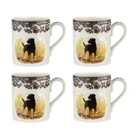 Spode Woodland Black Lab Mug - Set of 4