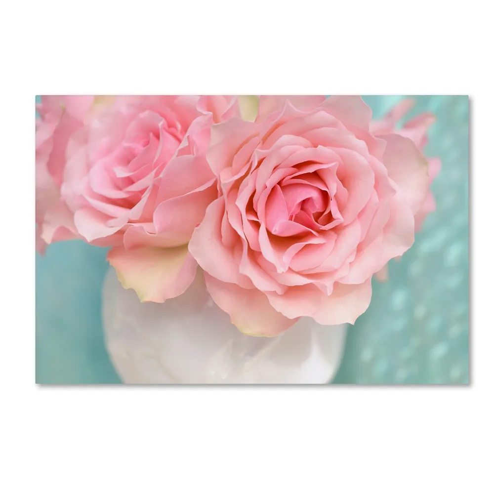 Cora Niele 'Pink Rose Bouquet' Canvas Art, 12" x 19"