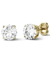 Moissanite Stud Earrings 1 2 Ct. T.W. 3 Ct. T.W. Diamond Equivalent In 14k White Or Yellow Gold