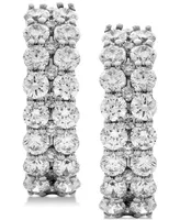 Diamond Double Row Hoop Earrings (2 ct. t.w.) in 14k White Gold
