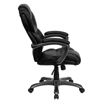 High Back Leather Executive Swivel Chair With Arms