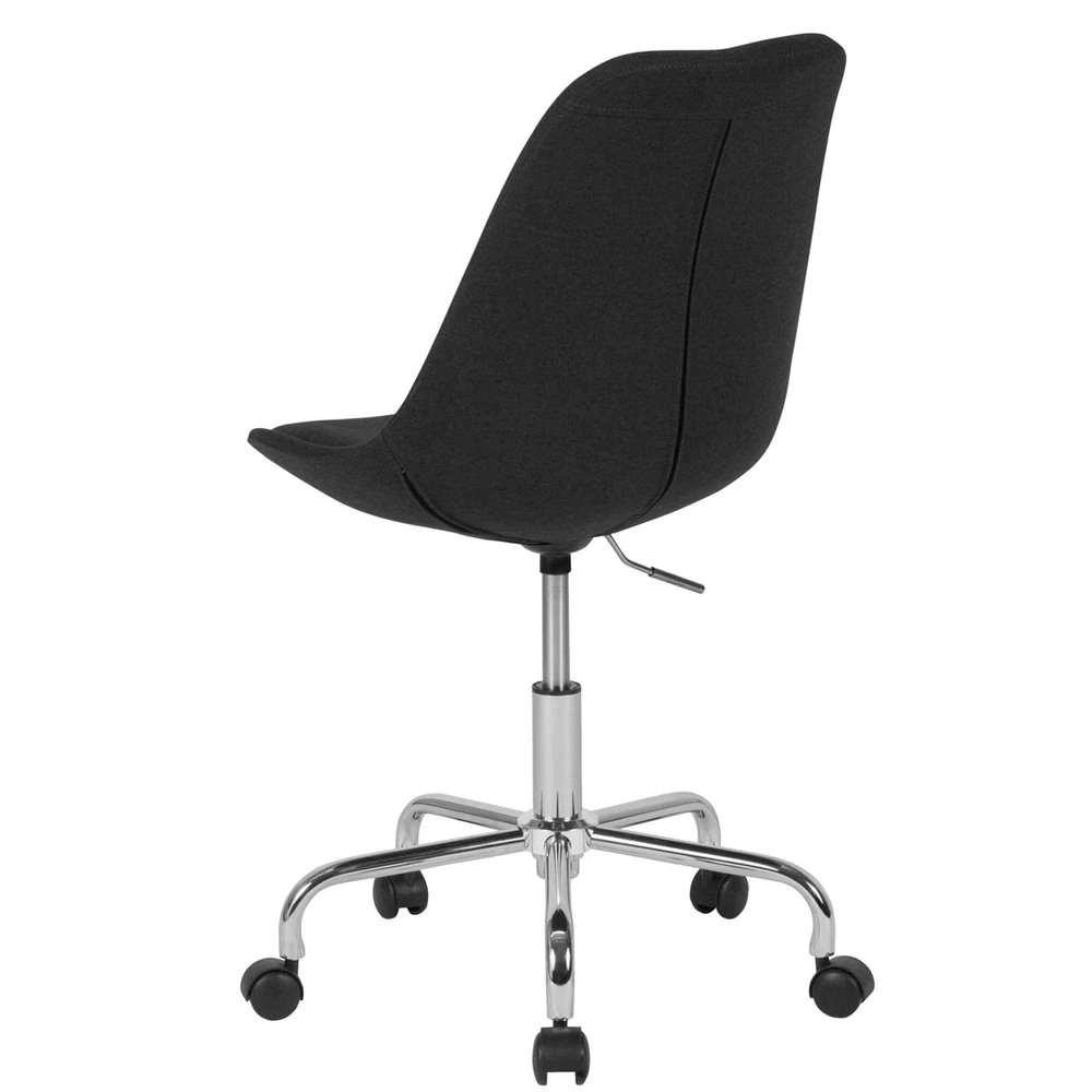 Aurora Series Mid-Back Fabric Task Chair With Pneumatic Lift And Chrome Base