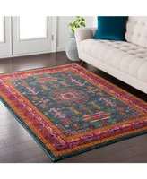 Livabliss Anika Ani-1005 Teal 5'3" x 7'3" Area Rug