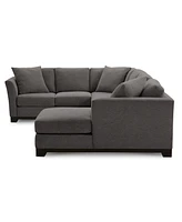 Elliot Ii 138" Fabric 3-Pc. Chaise Sectional, Created for Macy's