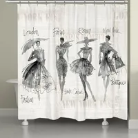 Fashion Sketch Shower Curtain