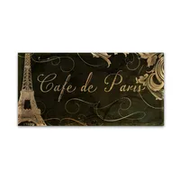Color Bakery 'Cafe De Paris' Canvas Art, 10" x 19"