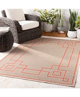 Closeout! Livabliss Alfresco Alf-9633 Rust 6' x 9' Area Rug, Indoor/Outdoor