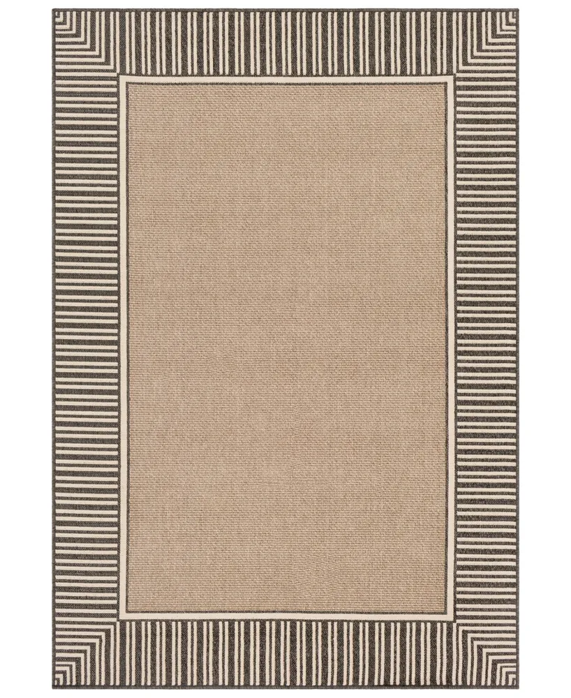 Livabliss Alfresco Alf-9684 Camel 5'3" x 7'6" Area Rug, Indoor/Outdoor