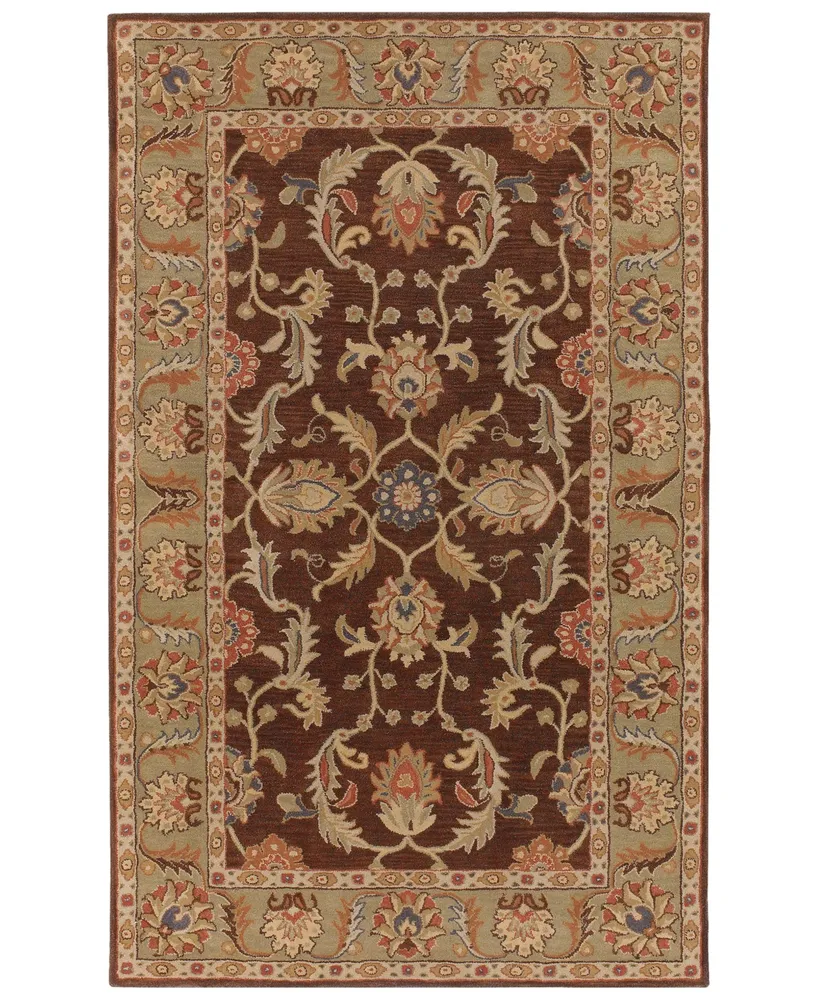 Livabliss Caesar Cae-1009 Dark Brown 6' x 9' Area Rug