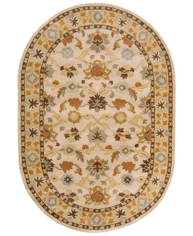 Livabliss Caesar Cae-1010 Khaki 8' x 10' Oval Area Rug