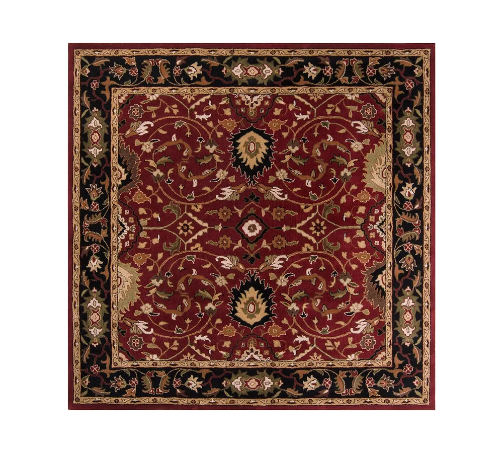 Livabliss Caesar Cae-1031 Burgundy 4' Square Area Rug