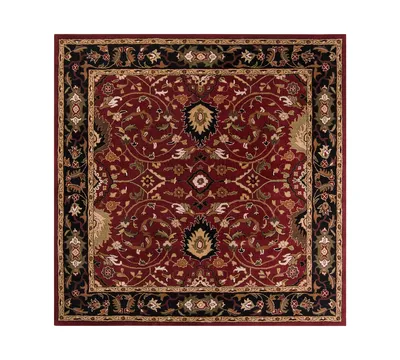 Livabliss Caesar Cae-1031 Burgundy 4' Square Area Rug