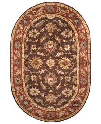 Livabliss Caesar Cae-1036 Dark Brown 6' x 9' Oval Area Rug