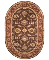 Livabliss Caesar Cae-1036 Dark Brown 6' x 9' Oval Area Rug