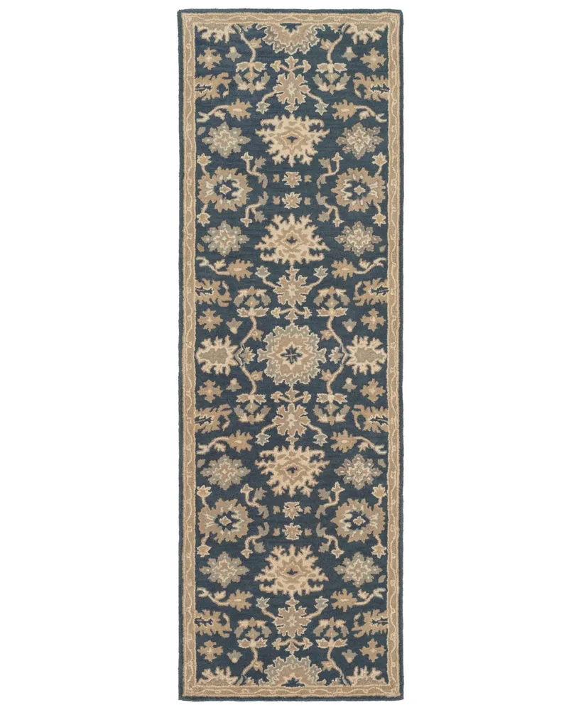 Livabliss Caesar Cae-1154 Navy 2'6" x 8' Runner Area Rug